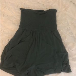 Aerie strapless green romper